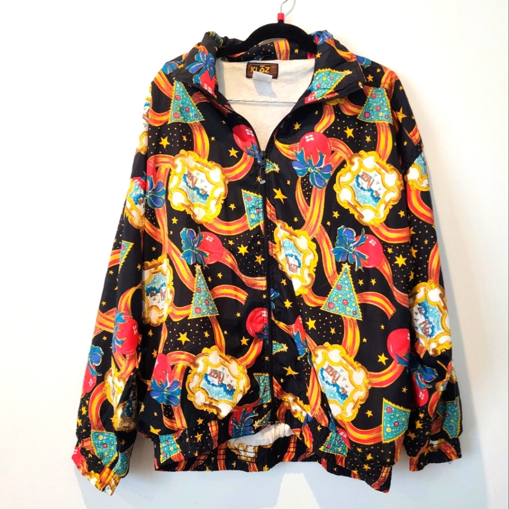 Vintage Kloz Festive Christmas Bomber Jacket